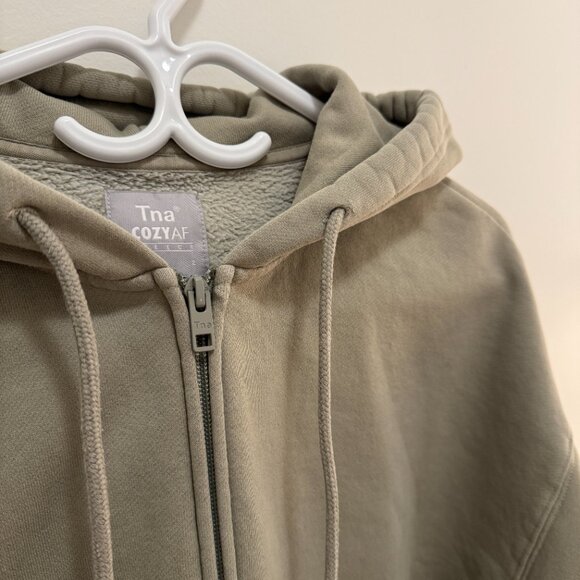 Aritzia TNA Cozy Fleece Boyfriend Zip Up Hoodie - Picture 3 of 5